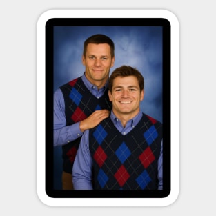 Drake Maye & Tom Step-brothers New England Football Sticker